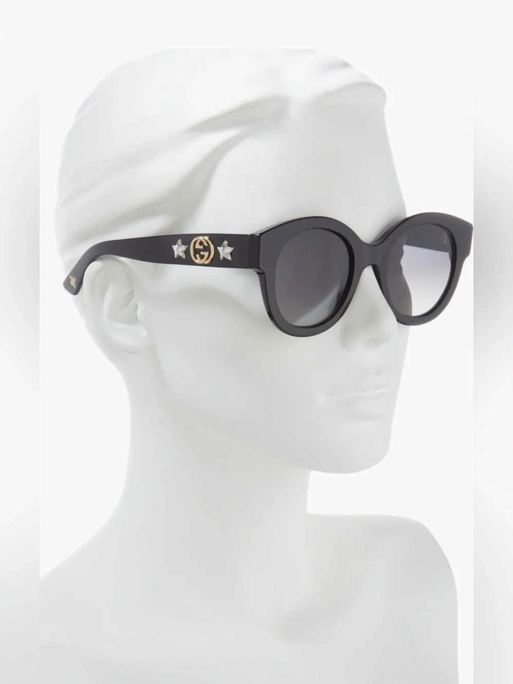 Gucci 51mm Round Polarized Sunglasses